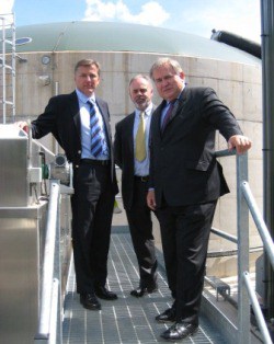 From (l-r): Jim Highnam, BV Dairy managing director, project manager Alan McInnes and Bob Walter MP,